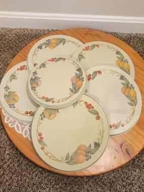 SET OF SIX Corelle Coordinates "Abundance" Burner Covers One Small Five Large